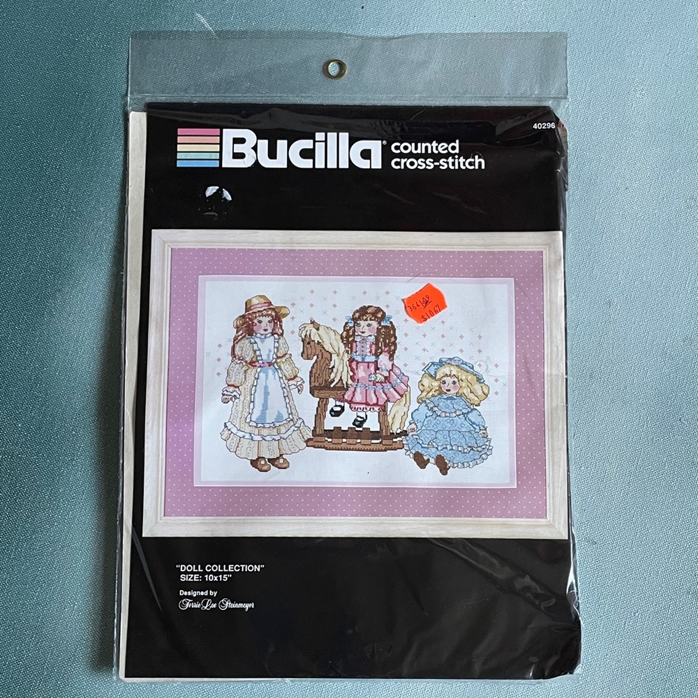 Bucilla Vintage Counted Cross Stitch Kit Doll Collection 10” by 15”